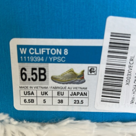 Hoka One One Clifton 8 Women’s Shoes Yellow Pear / Sweet Corn - Picture 7 of 7